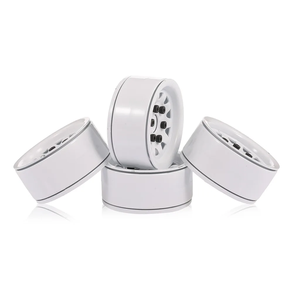 4pcs High Quality Metal Alloy 1.9in Wheel Rim Beadlock for 1/10 Traxxas HSP Redcat Tamiya Axial SCX10 D90 Hpi 4WD RC Crawler Car