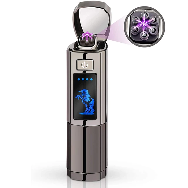 TK-333 Triple Arc Lighter Windproof Lighter Rechargeable Electric Lighter Rechargeable USB Survival Lighter