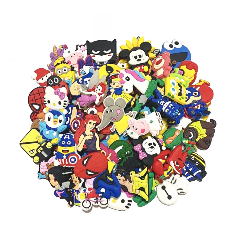 Wholesale Croc Kids Accessories Charm Random New Cartoon Pvc Croc Shoe Charms