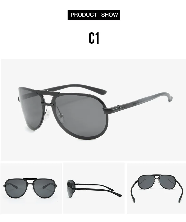 Jheyewear Cuntom модные фотохромные мужские поляризованные солнцезащитные очки из алюминиево-магниевого сплава дневного и ночного видения