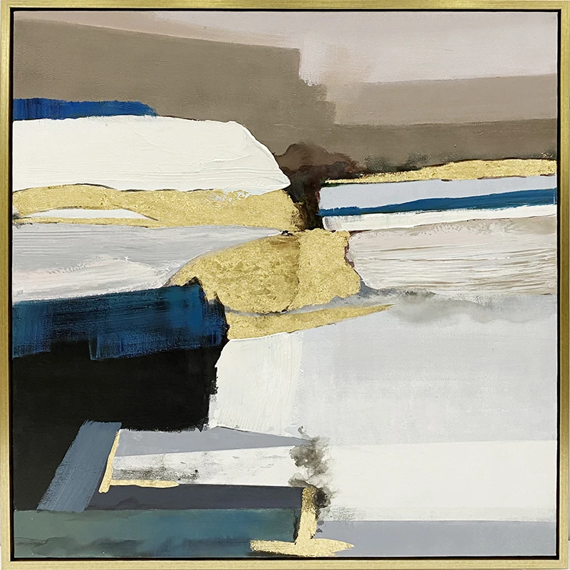 Inventively Designed Abstract Painting Art Infusing Bold Colors and Creative Patterns to Elevate