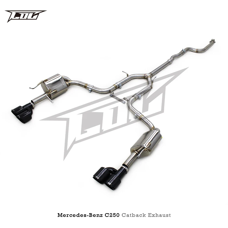 Выхлопная система для выхлопных труб BK Mercedes-Benz C180/C200/C260/C250 W204 1 6 T/1 8 T 2007-2014 глушитель из нержавеющей стали