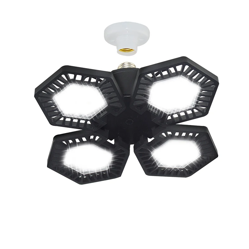 Garage Warehouse Led Deformation Folding Induction Lamp Mining Light Floodli Trifolium High Bay Light