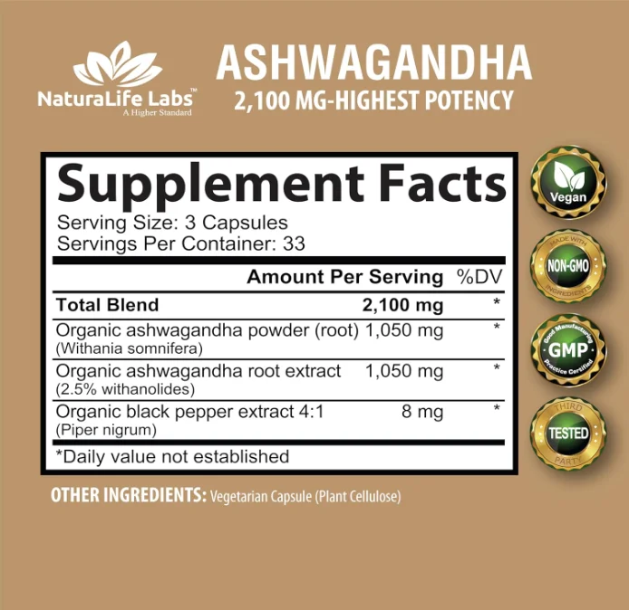 OEM Private Label Pure Organic Maca Capsules Energy Support 2100mg powder and root extract Vegan Capsules  Ashwagandha Capsules