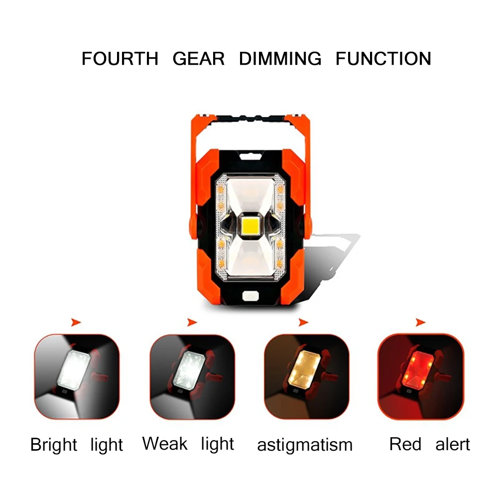 Multi-function Portable USB Charge Solar Light Lanterns Camping Light Solar LED Work Lighting Led Rechargeable Flood Lamp