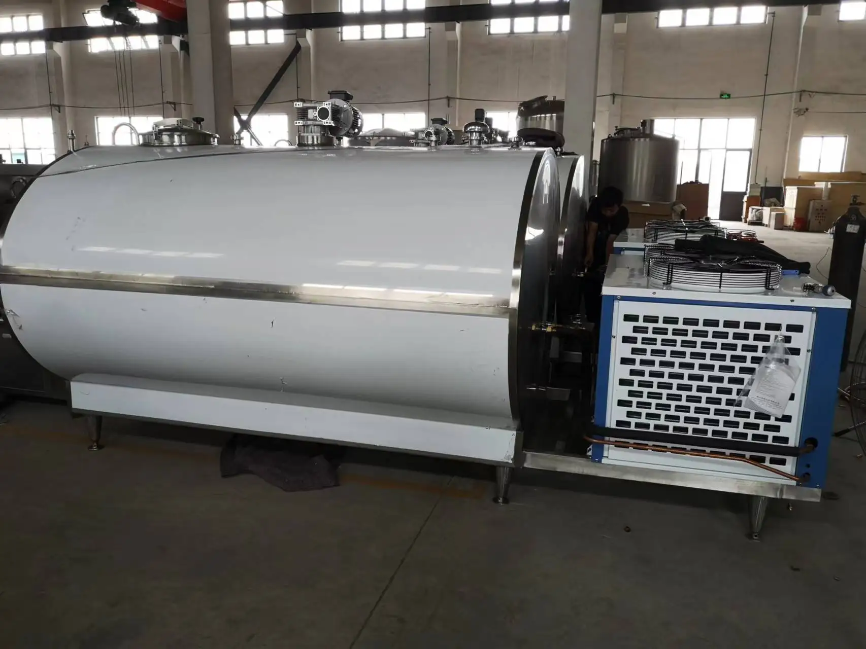 5000L milk cooling tank/Horizontal milk cooling tank/milk storage tank