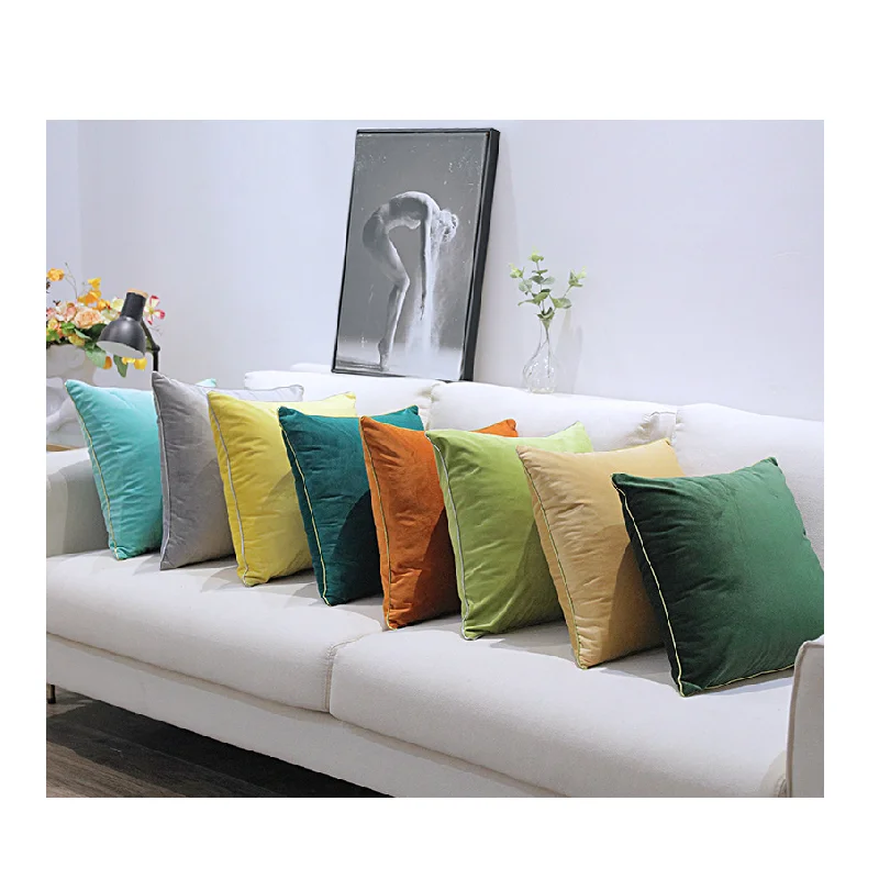 Innermor Modern Living Room Luxury Solid Pattern Cushion Cover sets 2 pack 18x18 Throw Pillow Case