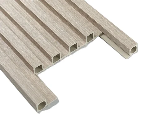 Outdoor anti-UV wpc fluted wall cladding outdoor decorative wood plastic composite cladding panel wall exterior cladding