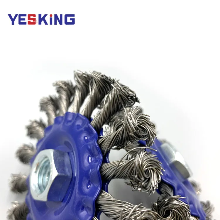 
New Arrivals Industrial Cleaning Weeding Steel Wire Brush Disc Twisted Knot Wire Wheel Brush 