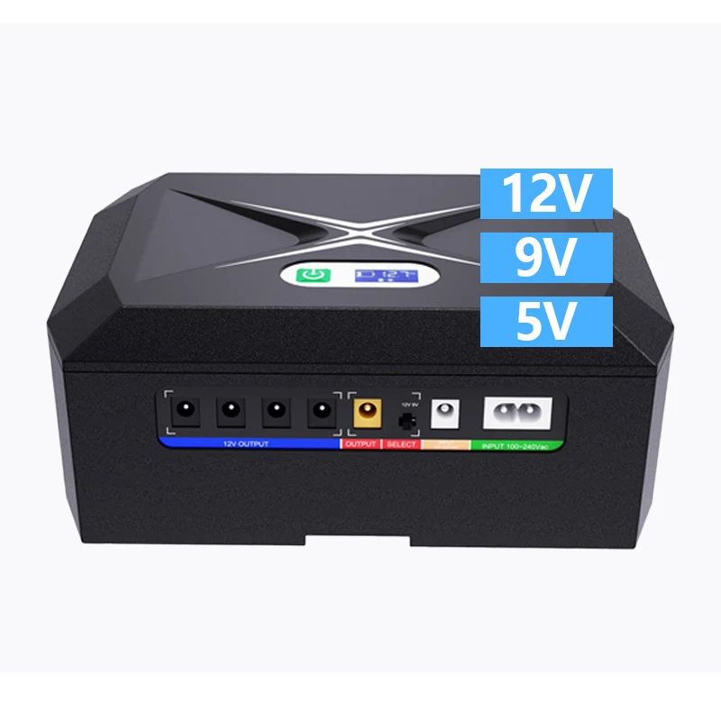 CW 50W Портативный мини-UPS Para Equipos de Internet Satelital 60W 5V 9V 12V для модемной камеры безопасности