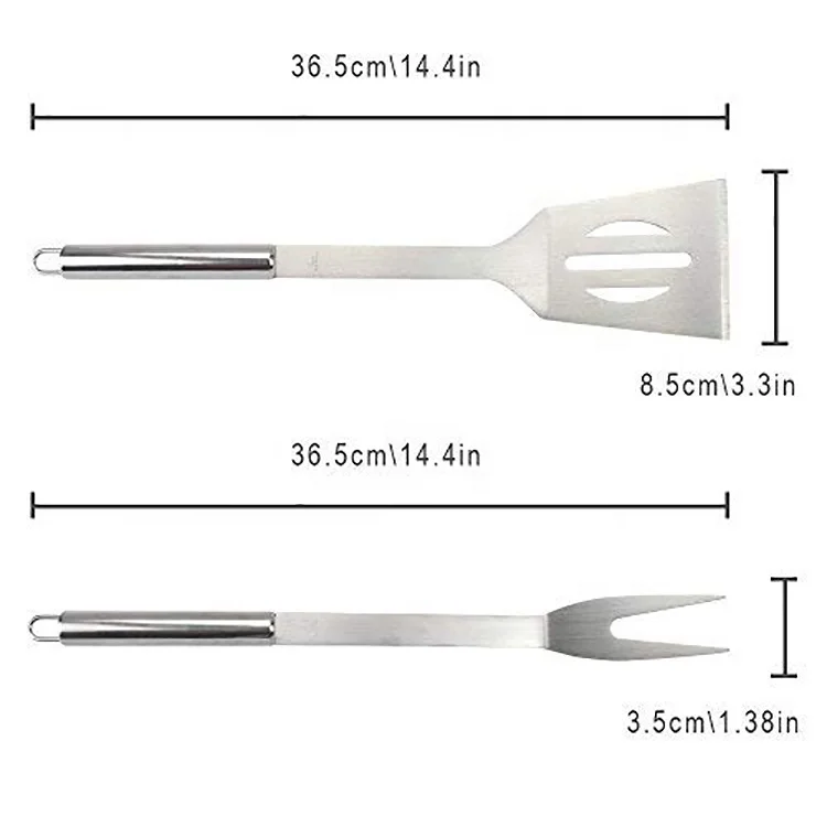 China Factory Custom Grilling Cooking Utensils Barbecue Accessories Kit BBQ Tools Set with Aluminium Case