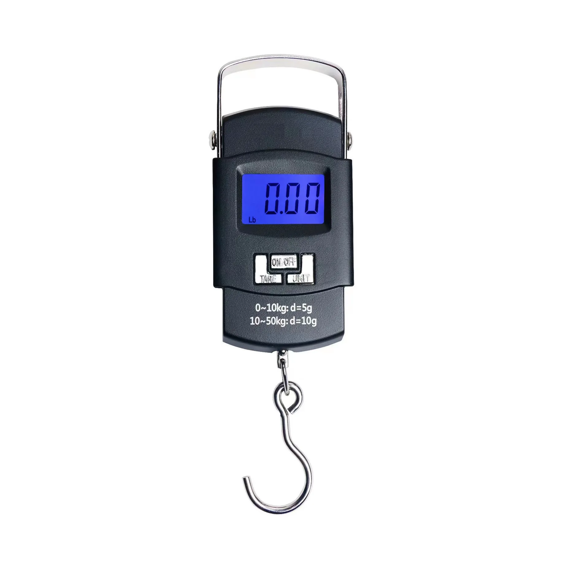 50kg Digital Scale for Fishing Hunting with Handheld Hook LCD Display with Backlit Backlight
