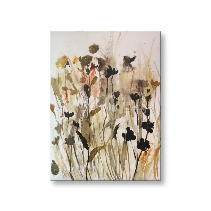 Handmade Floral Art Prints Pink Flower  Canvas Oil Painting For Wall Decoration