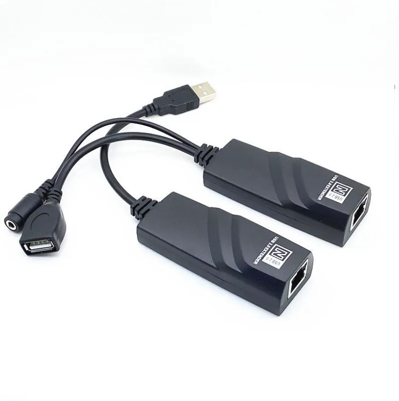 USB 2.0 Extender to RJ45 Over Cat5 Cat5E Cat6 up to 100 meter for USB Flash Disk and Mouse Keyboard and more