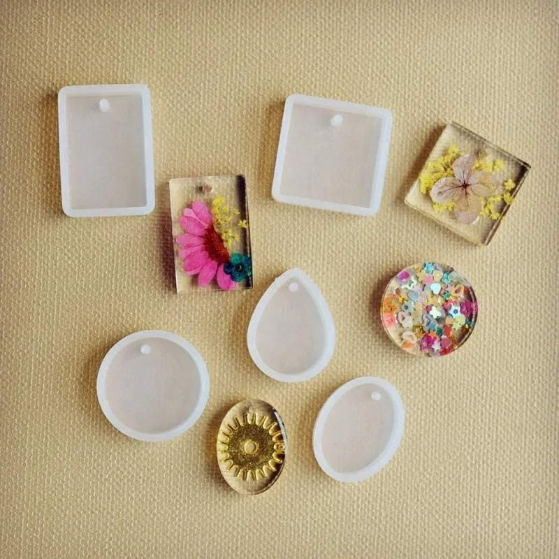 Wholesale Liquid Silicone Mold Necklace Pendant  Epoxy Resin Molds Silicone Mould For DIY Jewelry Finding Making Tool