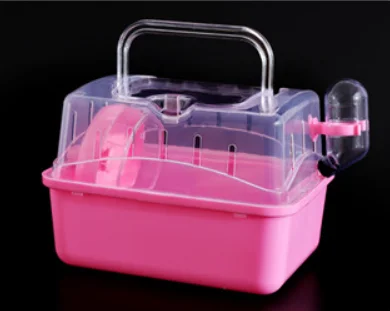 Wholesale Hamster Cage Pink Small Villa Wire Cage Hamster Panoramic Skylight Hamster Cage