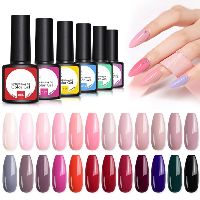 Top quality hot selling 30 days cross-border 122 colors nail gel art color soak off uv gel nail polish