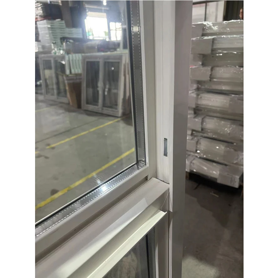 WEIKA classic American style UPVC vinyl single or double hung window 15 years factory great quality plastic windows NAMI NFRC