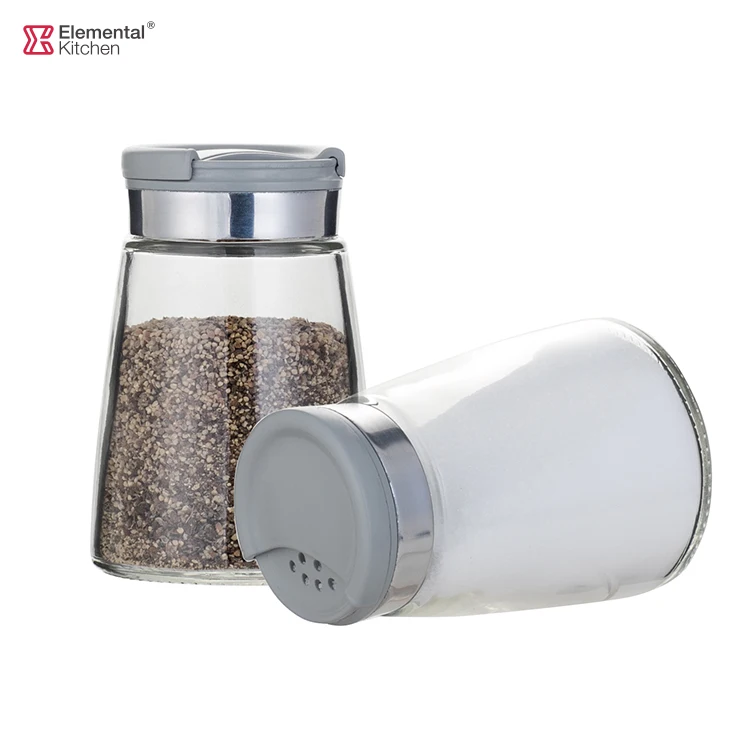 kitchen accessorie modern luxury condiment glass bottle stand with spices packaging container salt can jar porcelain set