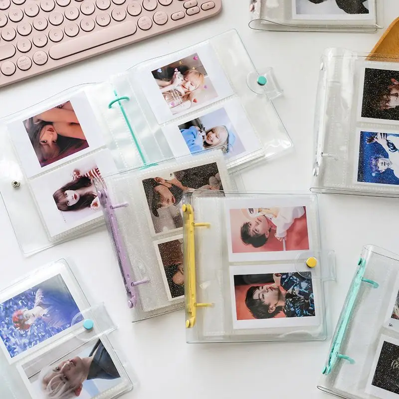 Custom Korean kpop star photo collect book  photo card holder transparent photo PP binder Albums Collect books stick keychain