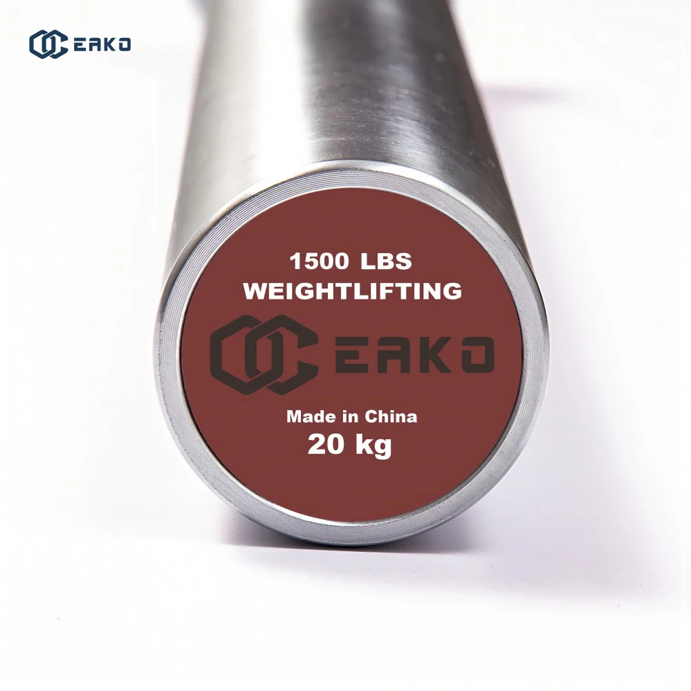 Eako sport IWF barbell bar 2.2m 20kg 190K PSI to 240K PSI 400lbs to 2000lbs IWF Weightlifting Bar for man