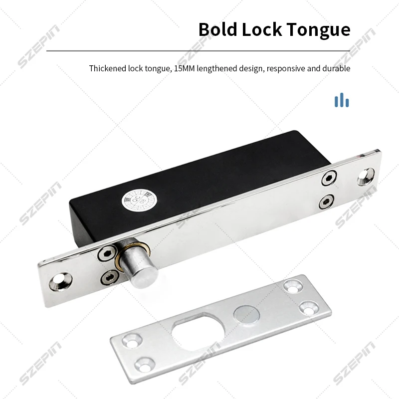 Electric drop bolt lock with key cylinder for office gate access and elevator magnetic waterproof Adjustable delay