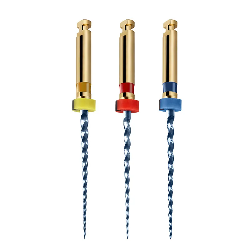 Высококачественная Стоматологическая пилка из сплава Niti Золотая термическая активационная DT-FILES Лиственные зубные пилки для первичных зубов