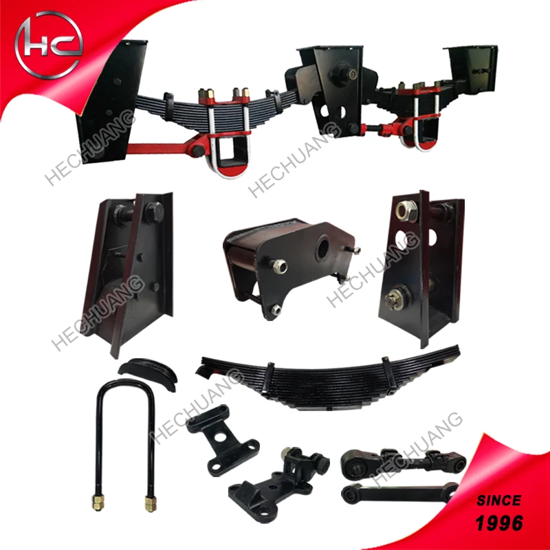 Top 1.Trailer chassis brake system suspension with leaf spring
