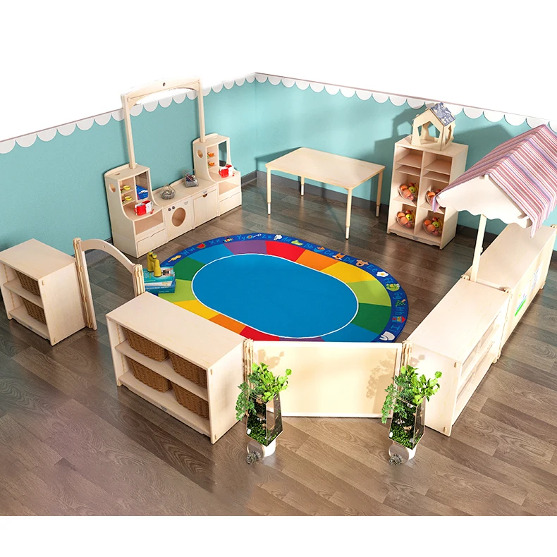 Коммерческий детский уход, школьные наборы, детская мебель для ролевых игр, дерево