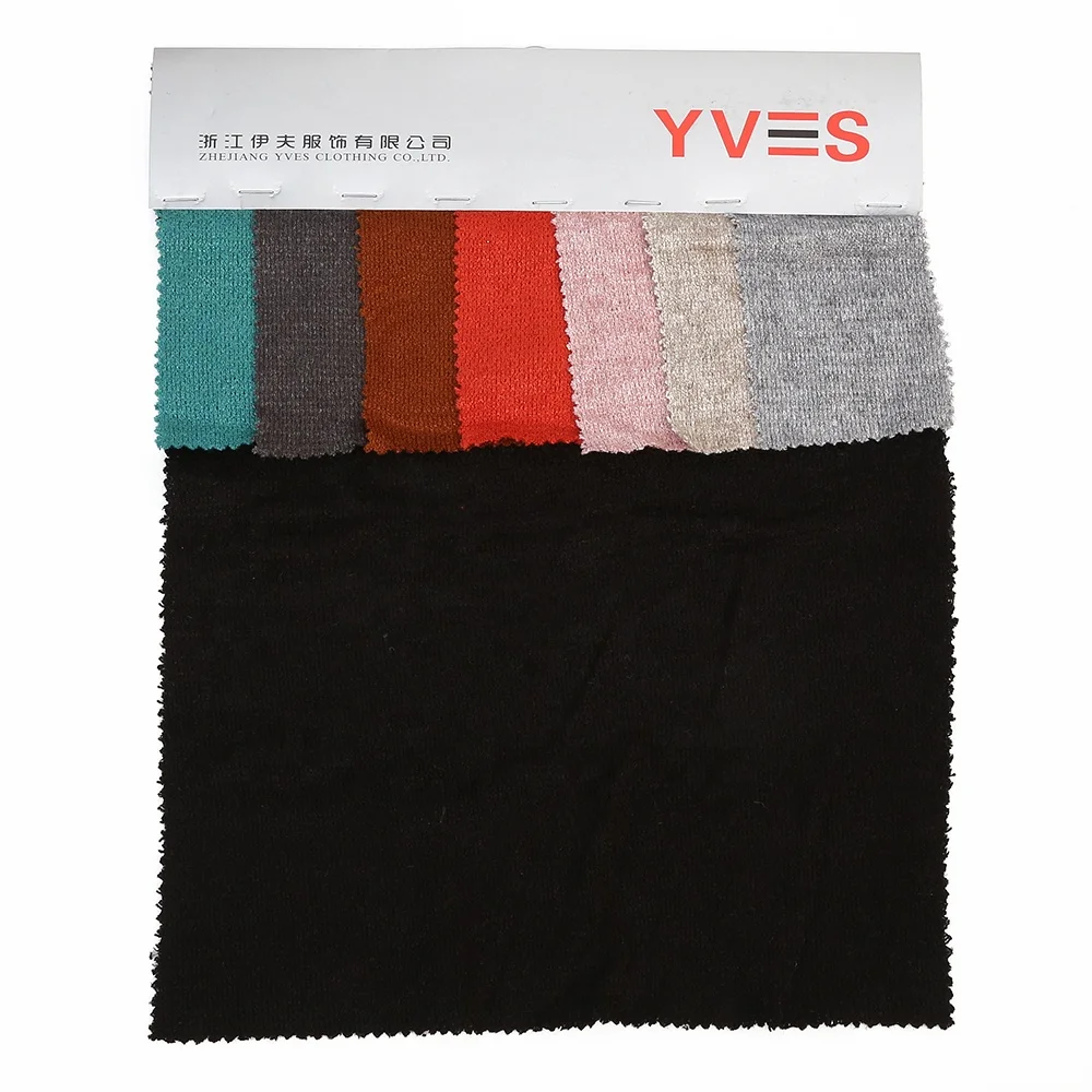 Wholesale price various solid colors soft and warm knitted winter wool cashmere fabric