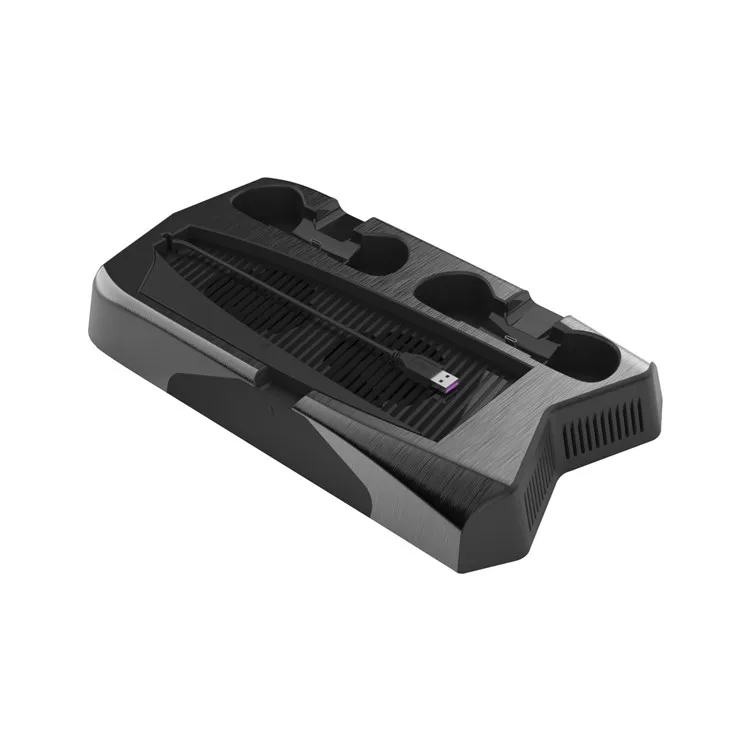Multifunctional All-in-one accessories Vertical Stand Cooling Fan Dock with Storage Tray Bracket for PS5 Handle Base Charger