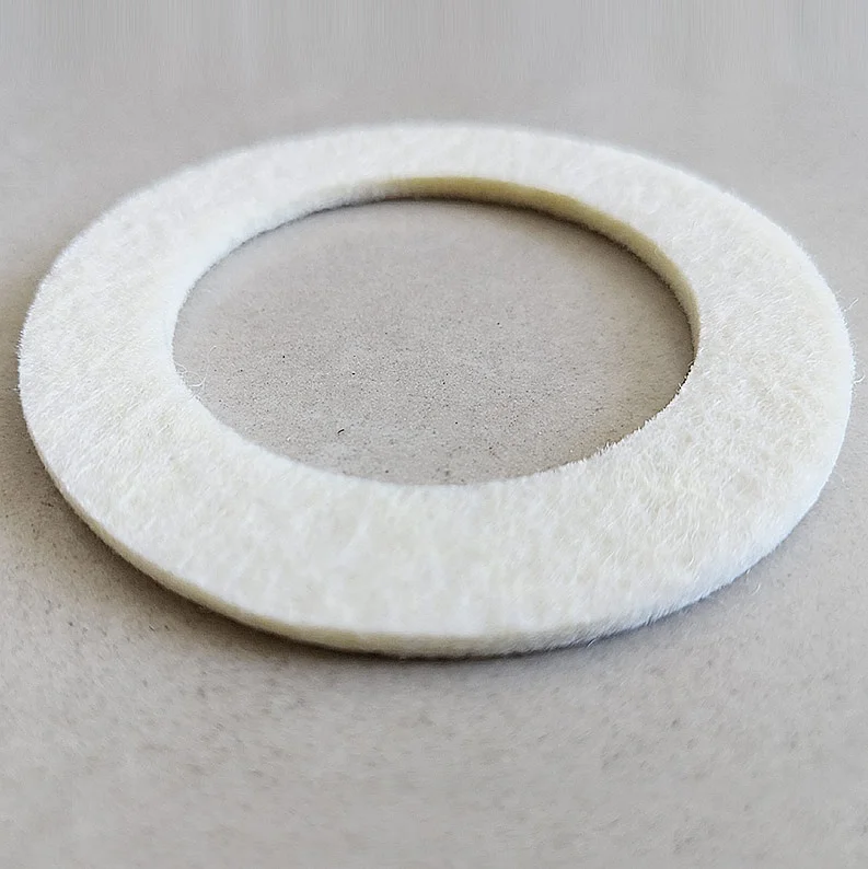 
Custom supply various shapes felt spare part product felt ring seal 
