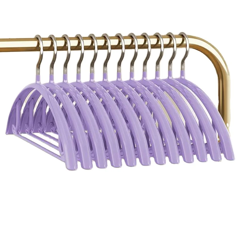 Single Tier Rainbow-Colored Metal Clothes Hanger Space-Saving Non-Slip Design Durable Hooks Kitchen Bathroom