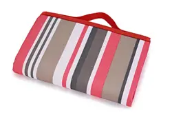 Outdoor Camping Red strips Pattern Picnic blanket waterproof camping mat