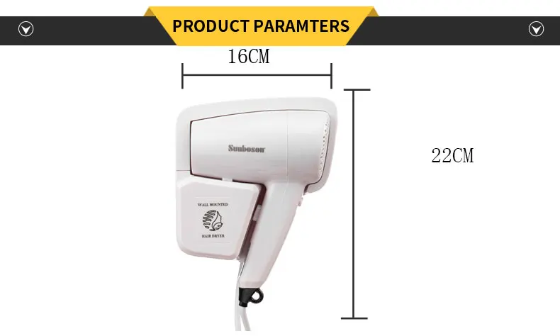  Adjust The Cold Or Hot Wind Professional Colorful Bathroom Mounted Wall Drier Quick Hote Hair Dryer With