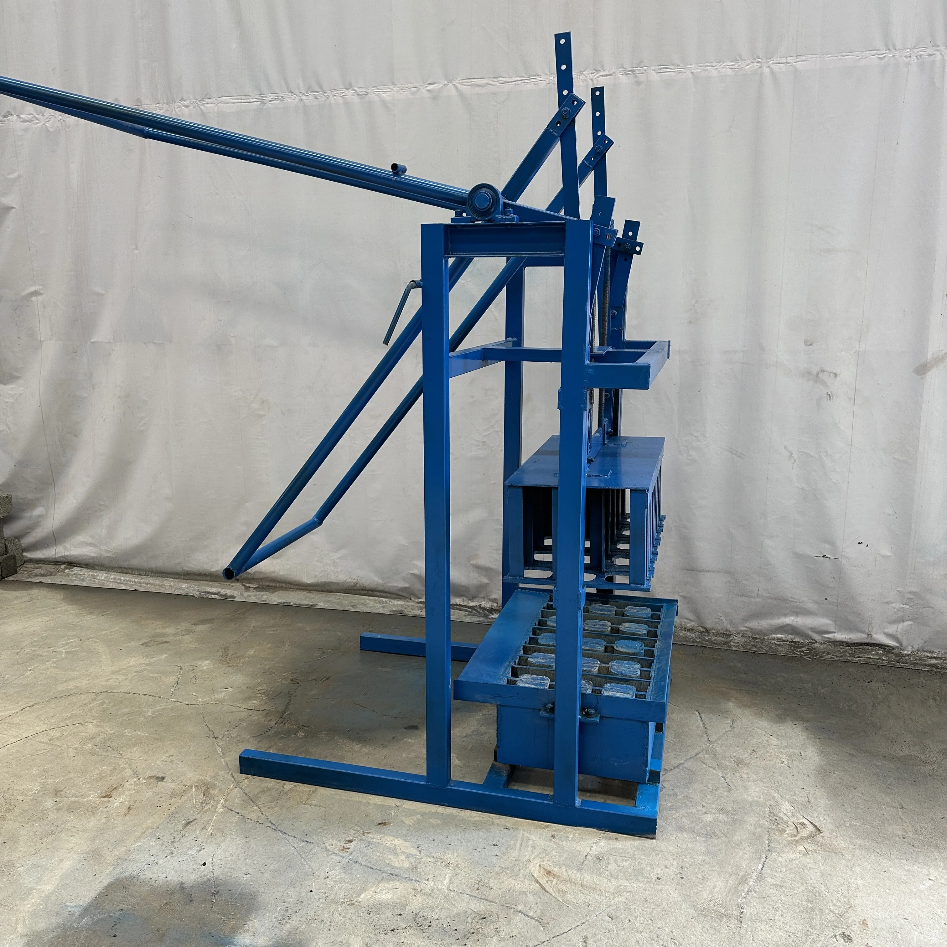 100% manual hand concrete hollow block making machine no need electricity and diesel engine