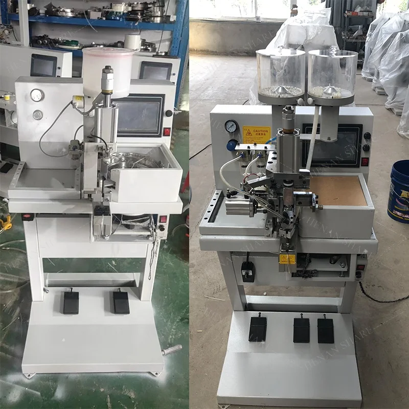 Automatic nail pearl attaching beads punching machine