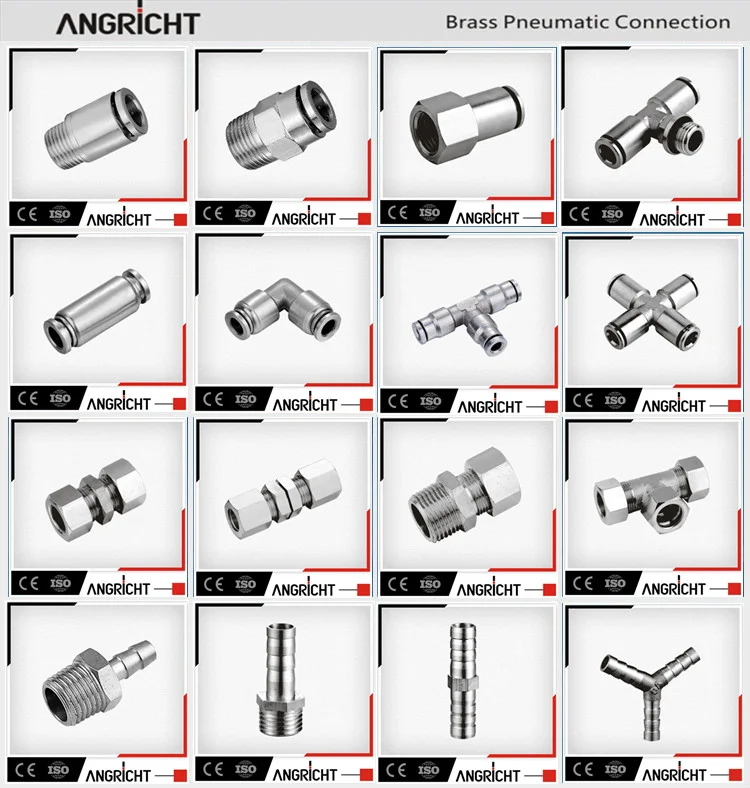 PFC cross transition fittings high pressure corrosion resistance brass pneumatic connection