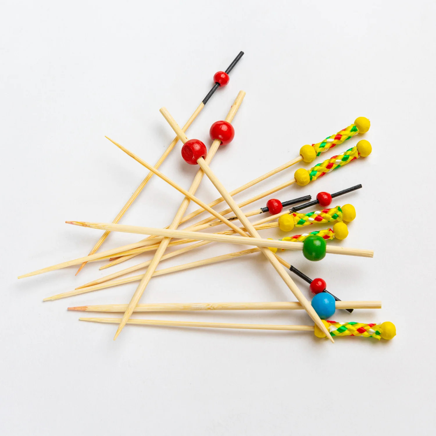 Cocktail Picks, 4.7 Inches Fancy Toothpicks Bamboo Cocktail Skewers with Looped Knot Food Sticks for Appetizers, Drinks,Fruit