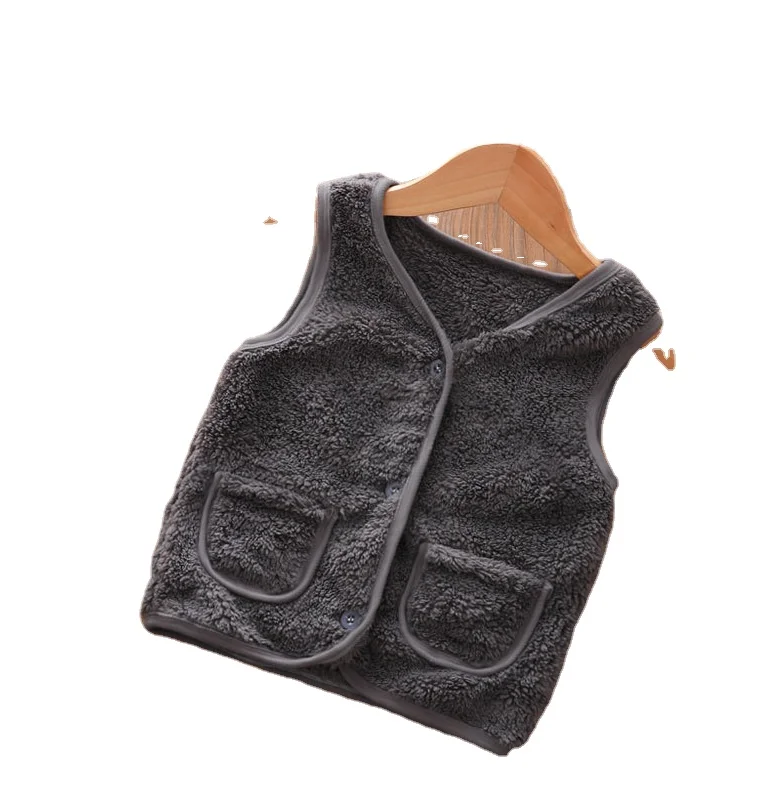 
Autumn and winter knitted cotton baby vest Korean version kids wear flannel waistcoat 