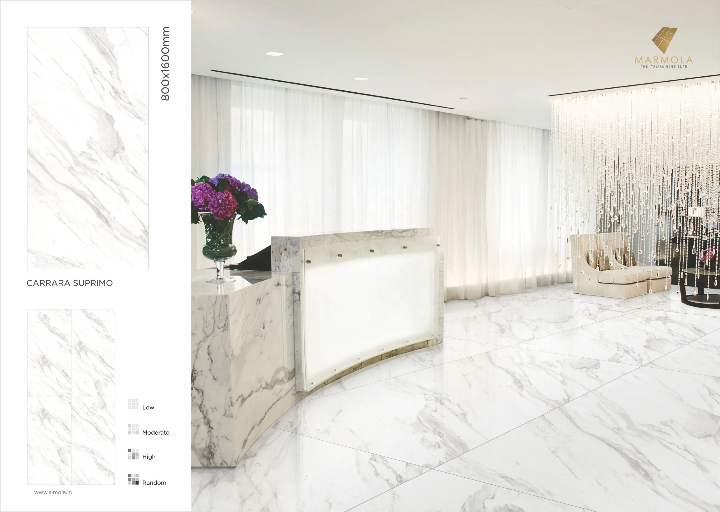 Carrara Bianco 800x1600 мм толщиной 9 глянцевая фарфоровая напольная плитка полированная настенная лучшее качество фабрика Foshan 32x64 Miami