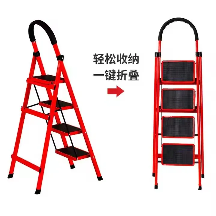 Factory Direct Sale Convenient Multi-Position Home Step Ladder Foldable Storage Rack