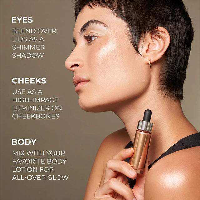 Liquid Highlighter, Versatile Illuminator, Blend with Foundation and Makeup, Celestial