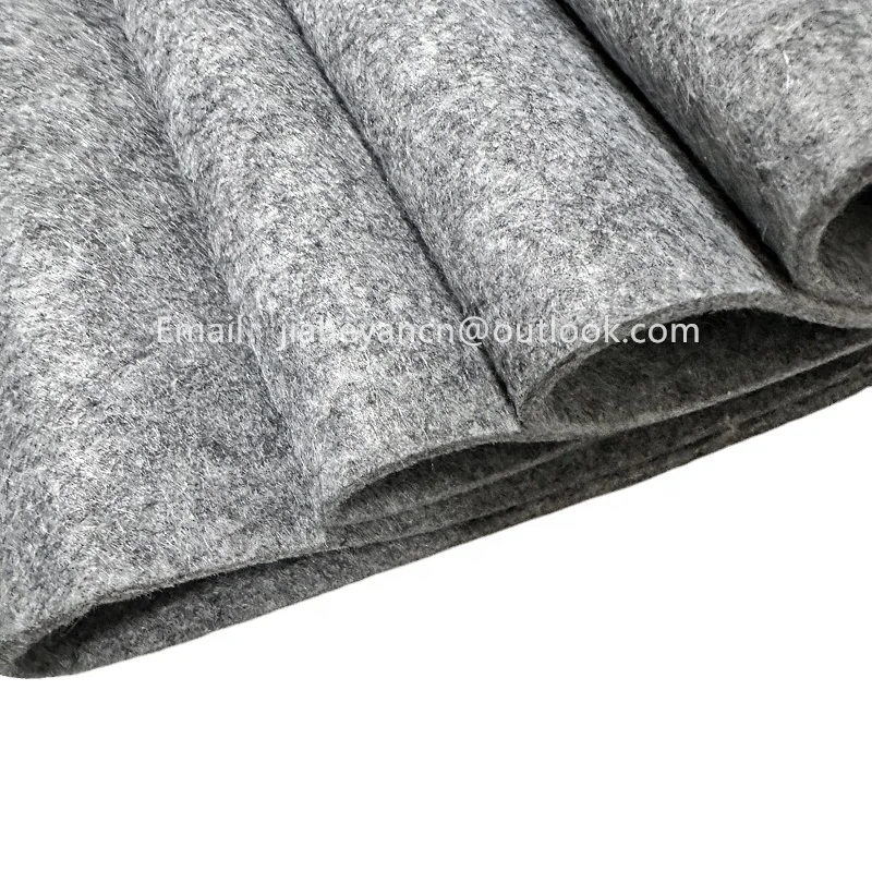 Wholesale 1-5mm 100% Polyester Felt Non Woven Fabric felt for industry High Density gray polyester felt gray felt