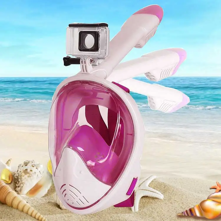 2018 New Foldable Snorkeli And Diving Masks Wholesale Swimming Pvc Lightweight Full Mask Black Silicon Folding Snorkel