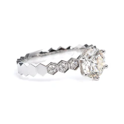 Кольцо высокого качества, новый модный дизайн, модные ювелирные изделия, кольцо со средним бриллиантом для пары