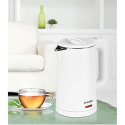 Factory Wholesale 1.0L Small Capacity Electric Kettle with 304 Stainless Steel Double-layer Anti-scald Water Boiling Kettle