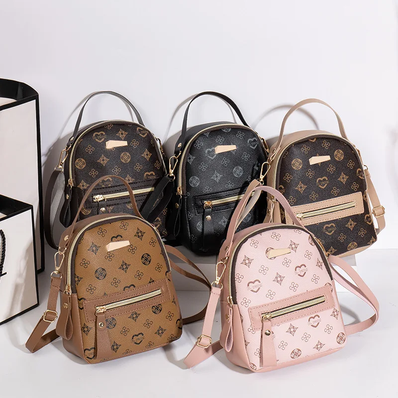 RU Backpack High Quality Women Pu Leather Backpacks School Bags for Teenager Girls Fashion Backpack handbags