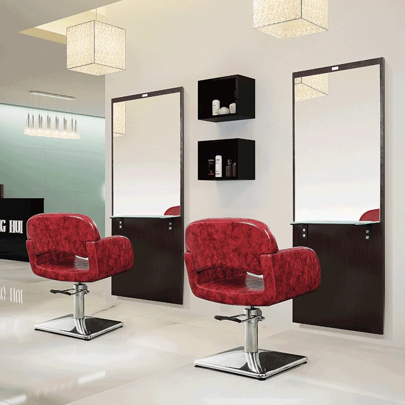 Beauty Salon Mirror Custom Design Barber Unit Stations Furniture Mirror