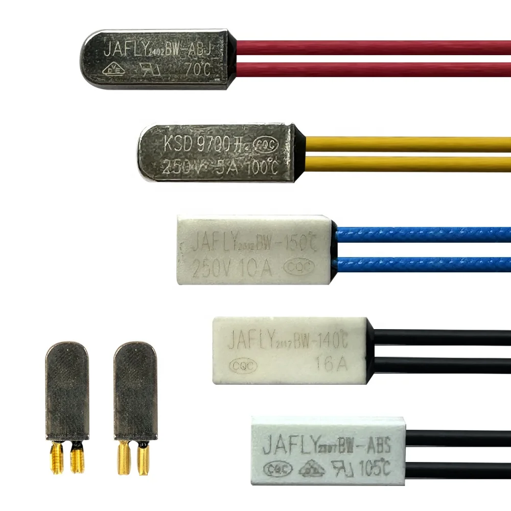 Thermostat normally closed 216deg cent Bimetal Thermostat Resettable Automatic Motor Overload Thermal Protector